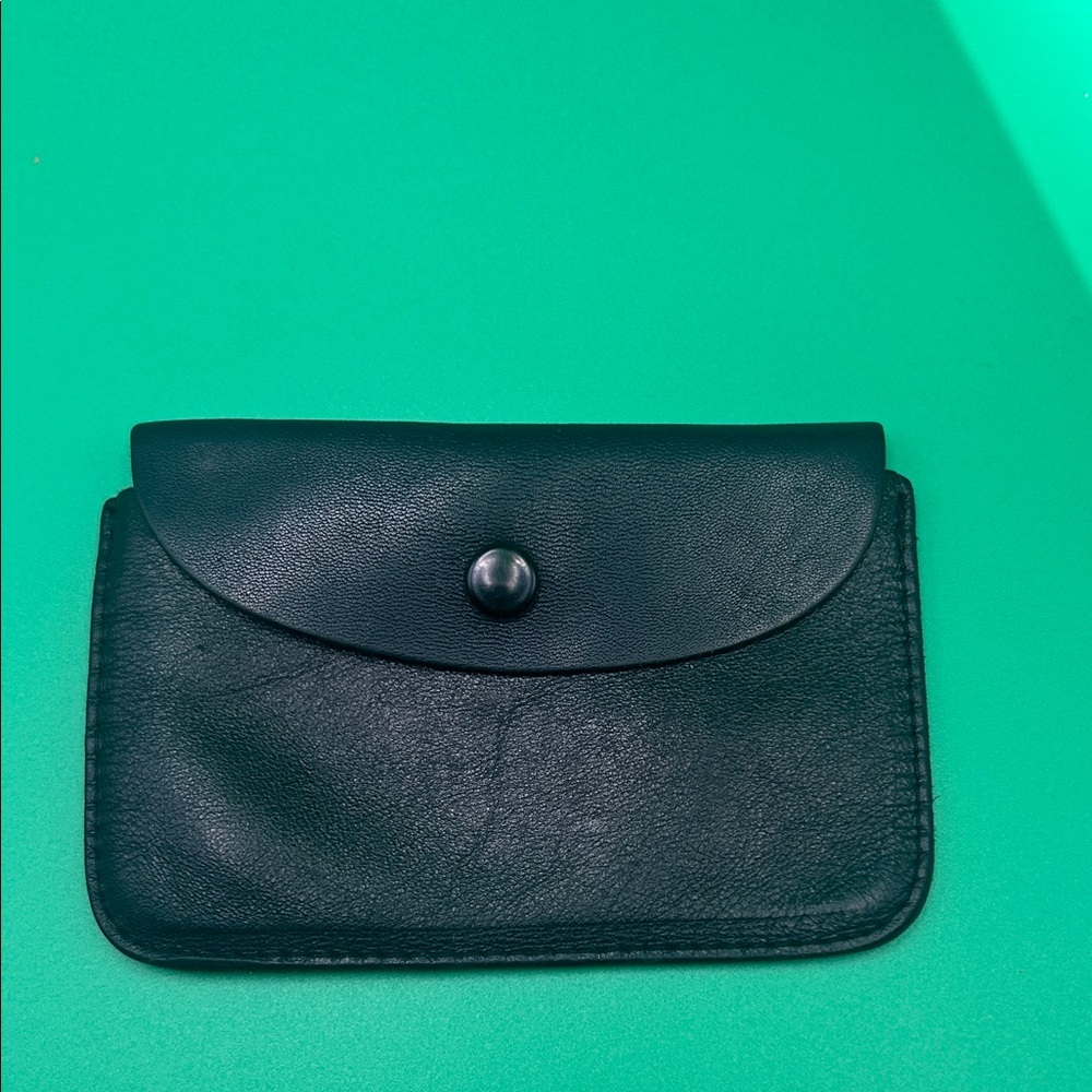Black Custom Made Leather Card Wallets Set/3 - Picture 6 of 13